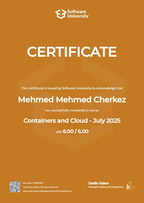 Containers & Cloud certificate