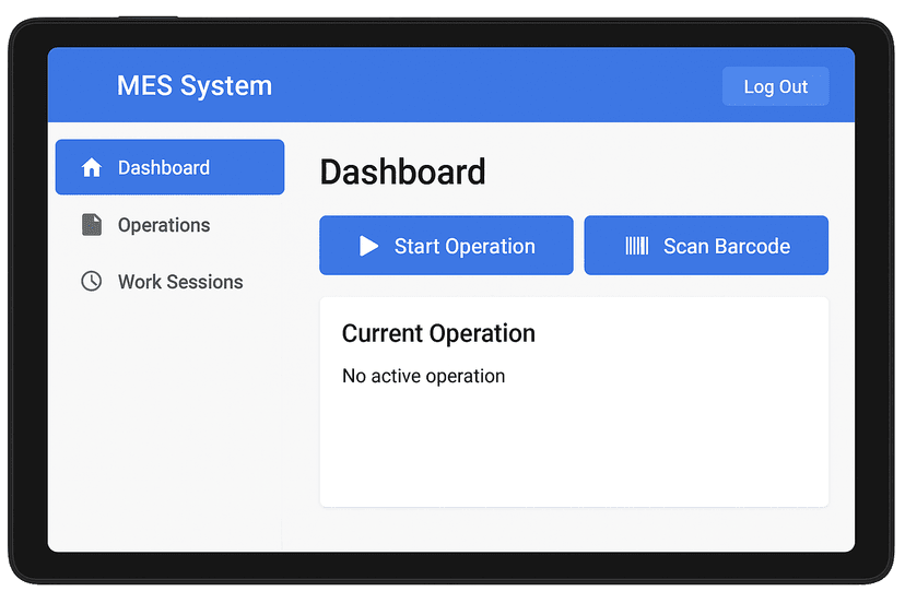 MES System - Android/Linux Tablets App screenshot